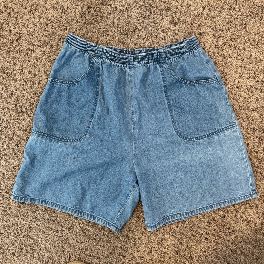 Vintage Oversized Baggy Mom Cotton Jean Shorts